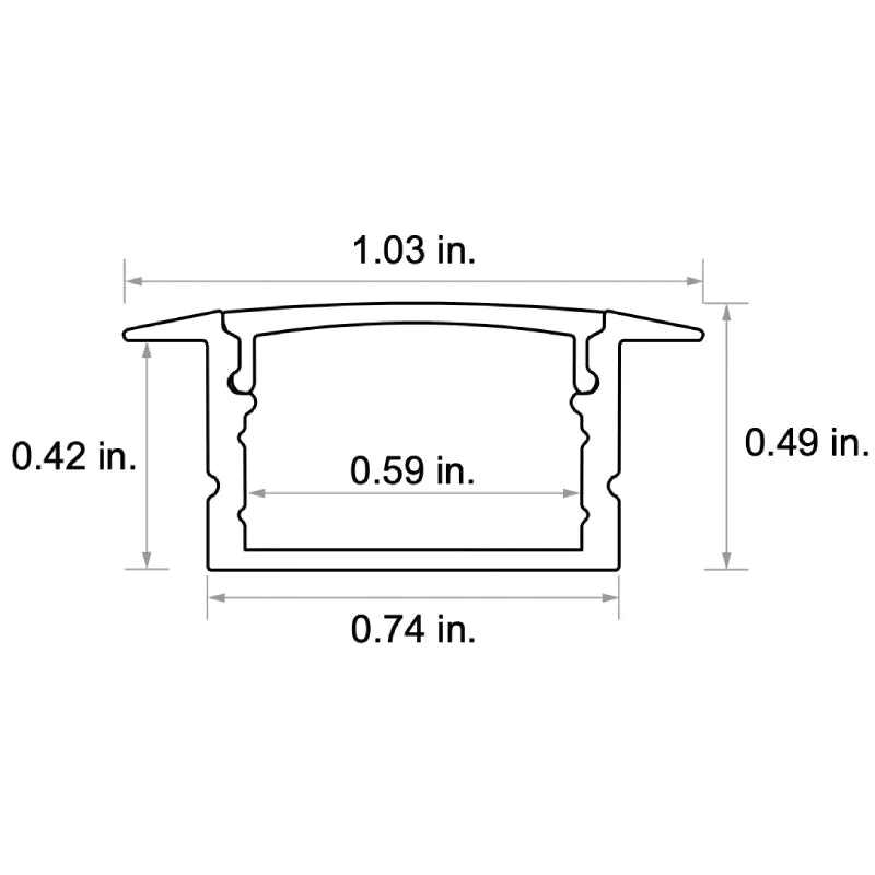 CHROMAPATH 48" Bundle Channel, Recessed