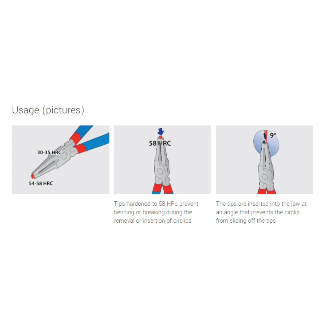 Circlip External Lock Rings Pliers - Bent - 534PLUS/1DP