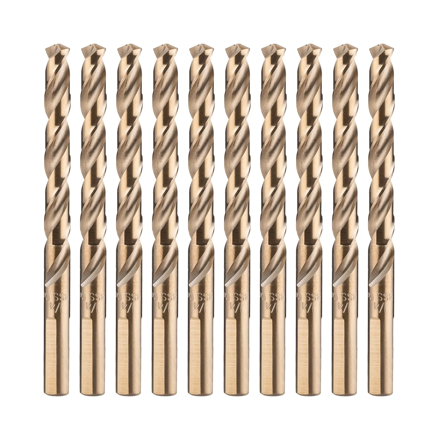 Cobalt Twist Drill Bits, High Speed Steel, for Hardened Metal, Stainless Steel