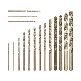 Cobalt Twist Drill Bits, High Speed Steel, for Hardened Metal, Stainless Steel