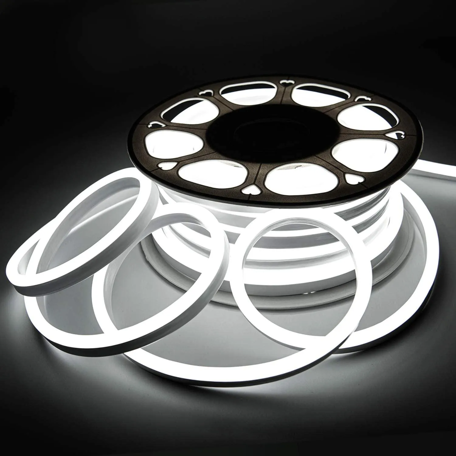 Cool White Neon Flex 220V 240V 8x16mm 120LEDs/m IP65 Waterproof with UK Plug