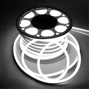 Cool White Neon Flex 220V 240V 8x16mm 120LEDs/m IP65 Waterproof with UK Plug