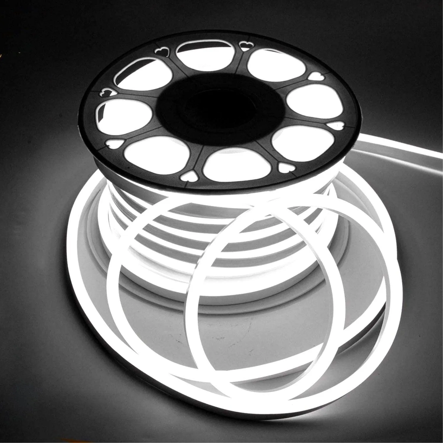 Cool White Neon Flex 220V 240V 8x16mm 120LEDs/m IP65 Waterproof with UK Plug