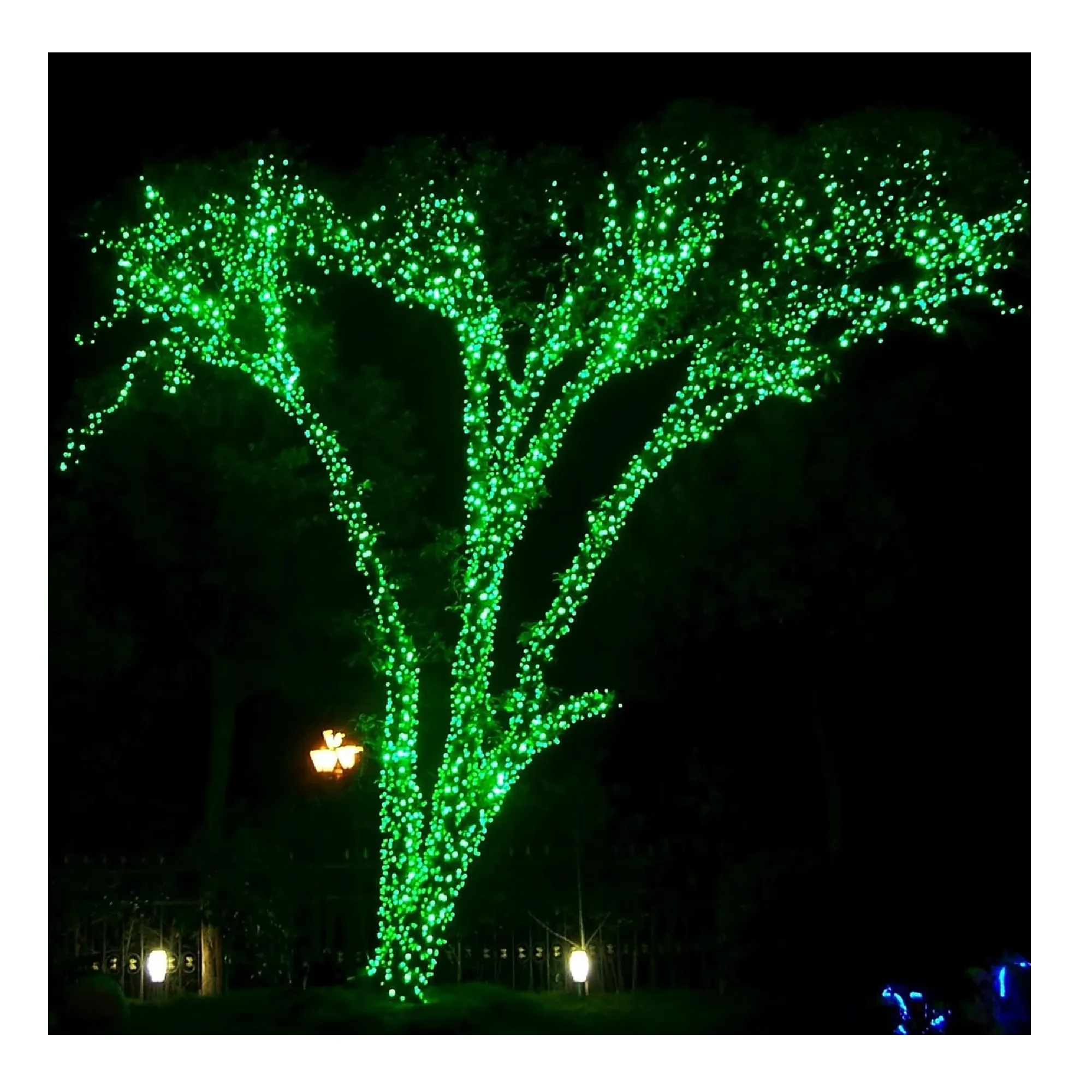 Dazzle Bright Green Christmas String Lights, 66FT 200 LED 400 LED Connectable Green Wire 8 Modes String Lights