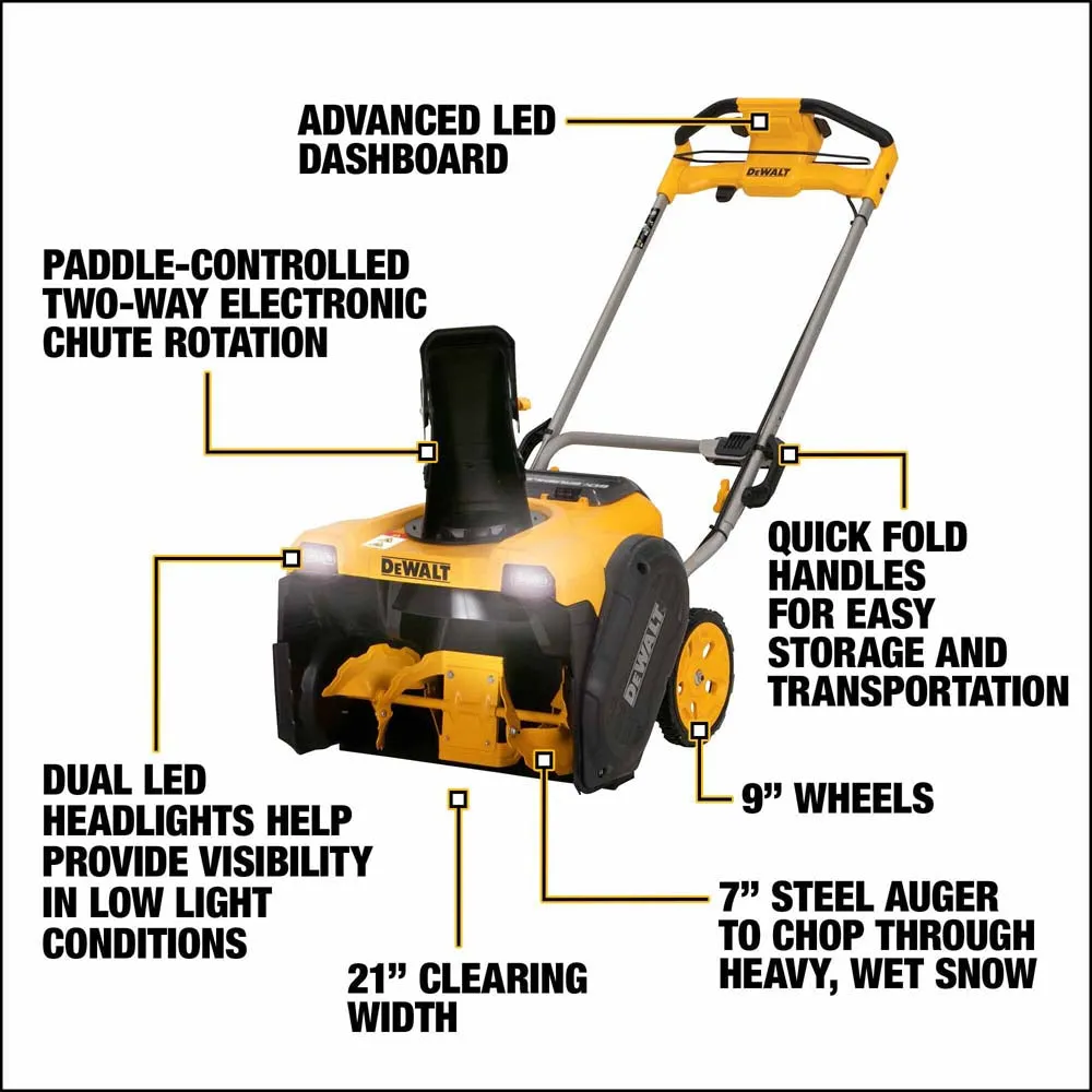 DeWalt DCSNP2142Y2 FLEXVOLT 60V Max Single-Stage Snow Blower Kit