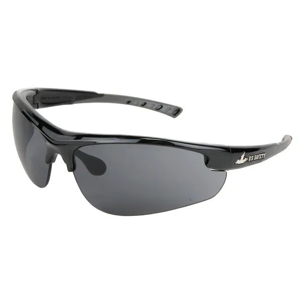 DM1212P MCR Safety Dominator DM2 Series Safety Glasses, Gray Lens, Black Frame