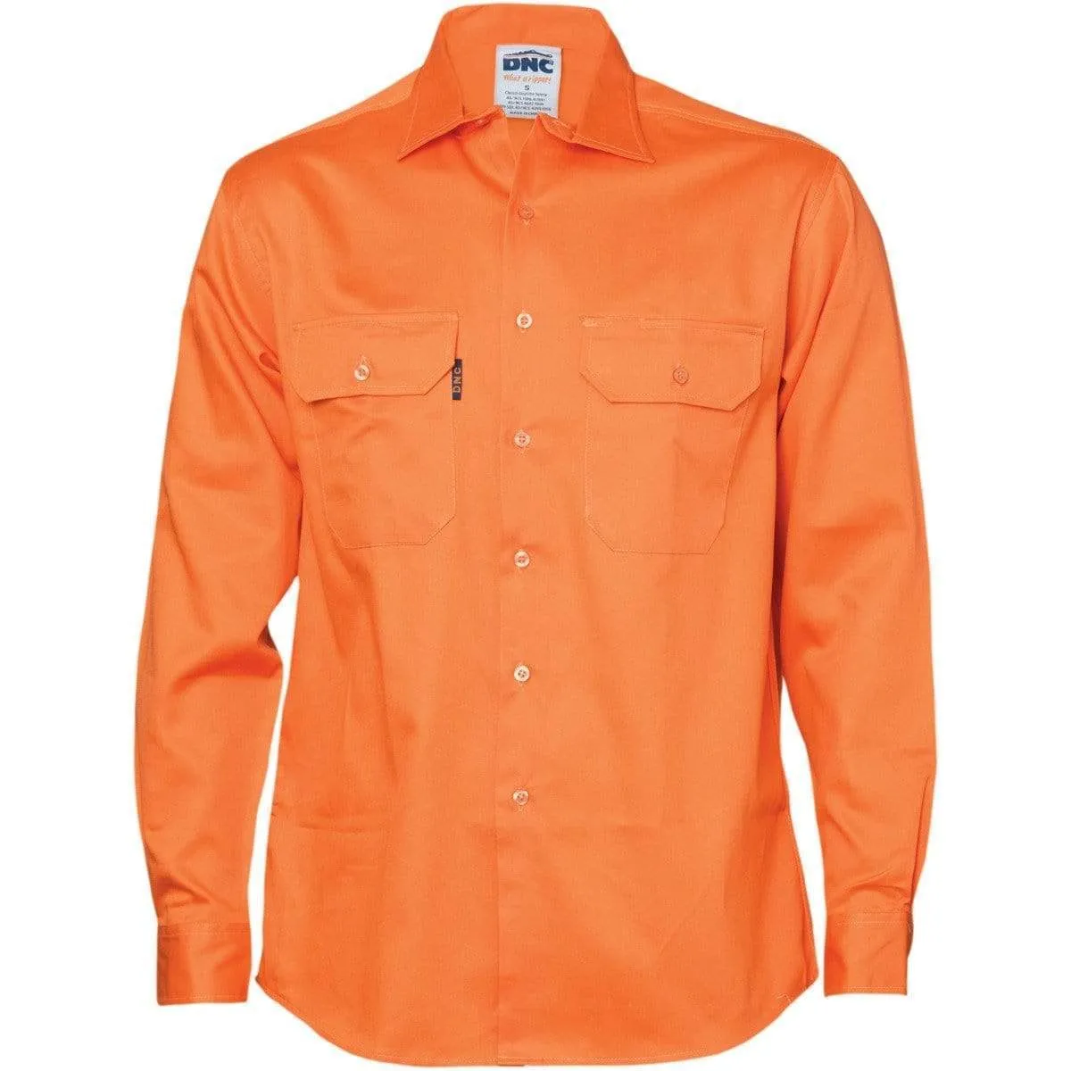 Dnc Workwear Cotton Drill Long Sleeve Work Shirt - 3202