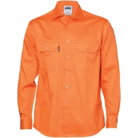 Dnc Workwear Cotton Drill Long Sleeve Work Shirt - 3202