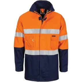 Dnc Workwear Hi-vis Cotton Drill 2-in-1 Jacket With Generic Reflective Tape - 3767