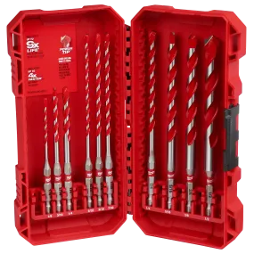 Drill Bits - Milwaukee 10PC. SHOCKWAVE Impact Duty™ Carbide Hammer Drill Bit Set, 48-20-9058