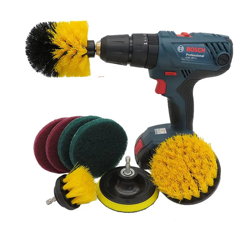 Drill Brush 8-Piece Set Of Floor And Wall Descaling Cleaning Polishing Cleaning Brush Drill Brush