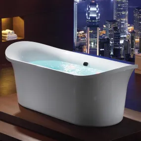 EAGO AM1900 74" White Free Standing Air Bubble Bathtub