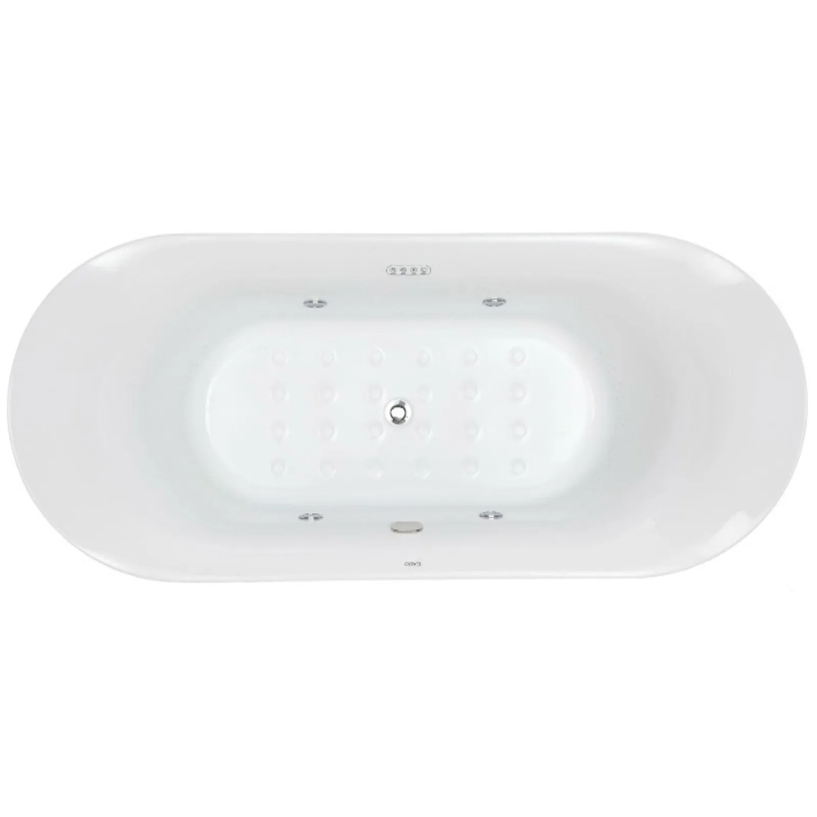 EAGO AM1900 74" White Free Standing Air Bubble Bathtub