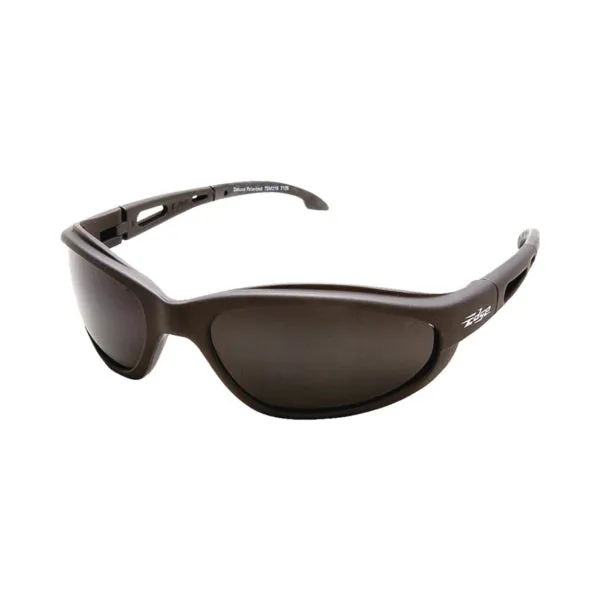 Edge TSM216 Polarized Safety Glasses, Unisex, Polycarbonate Lens, Full Frame, Nylon Frame, Black Frame