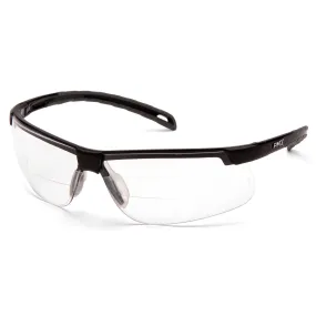 Ever-Lite Safety Glass Reader  1.5, Clear H2MAX Anti-Fog Lens with Black Frame, SB8610R15TM, 1 Pair