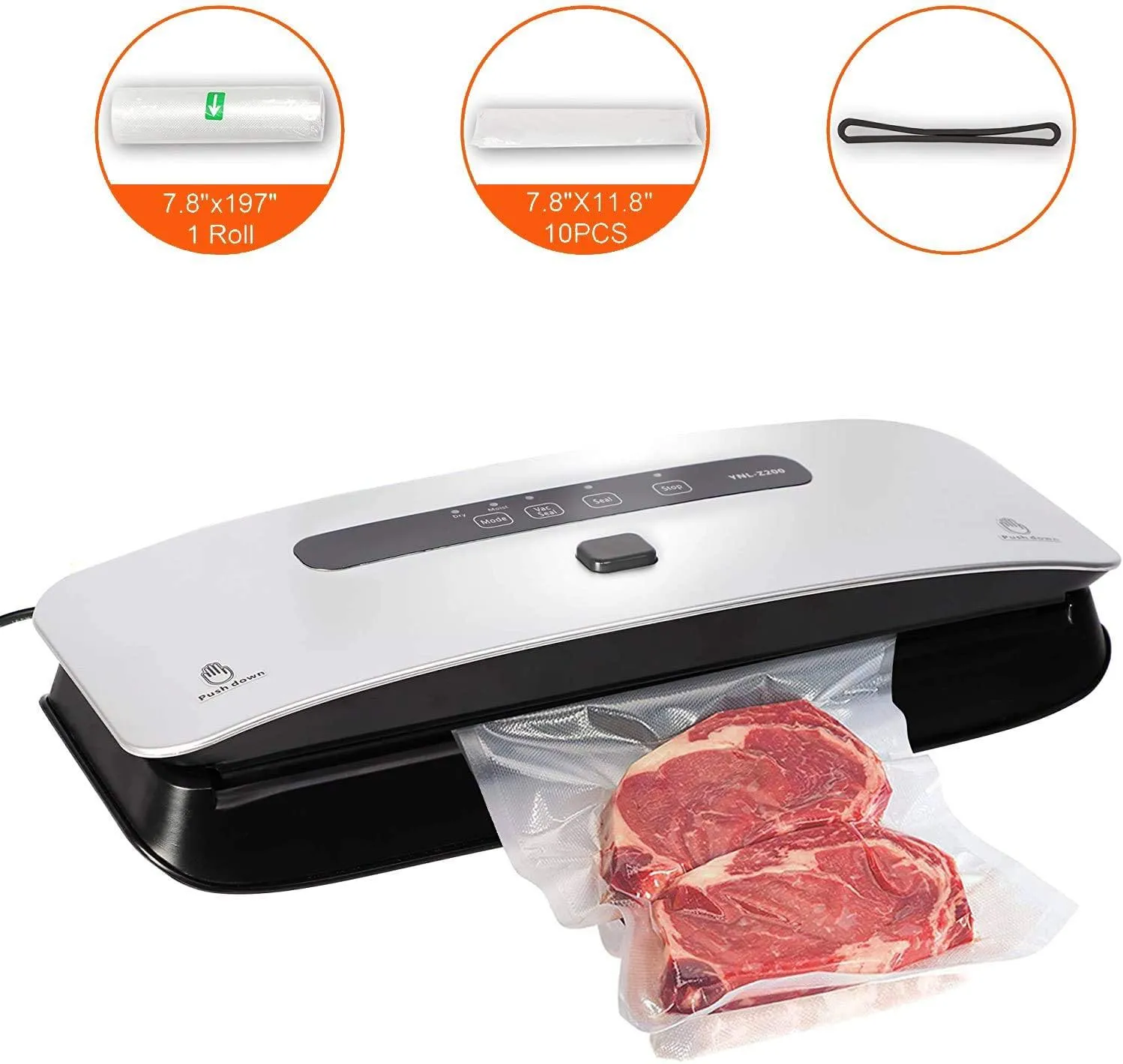 Food Vacuum Sealer Machine Strong Suction Power Dry and Moist Mode Starter Kit