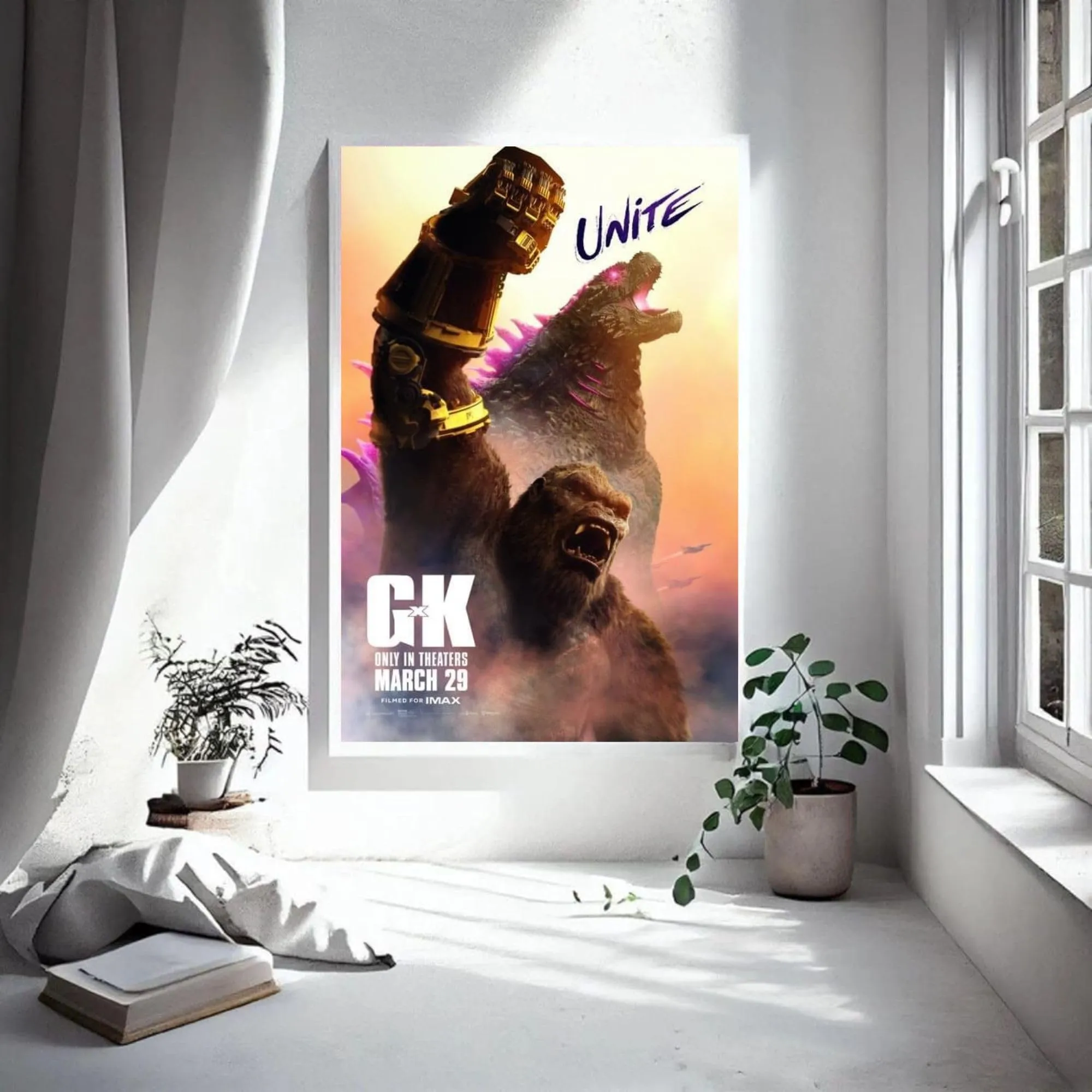 Godzilla vs Kong Movie Poster - Original Double-Sided Print, 36x24 Inches - Ideal for Home Decor and Movie Fans