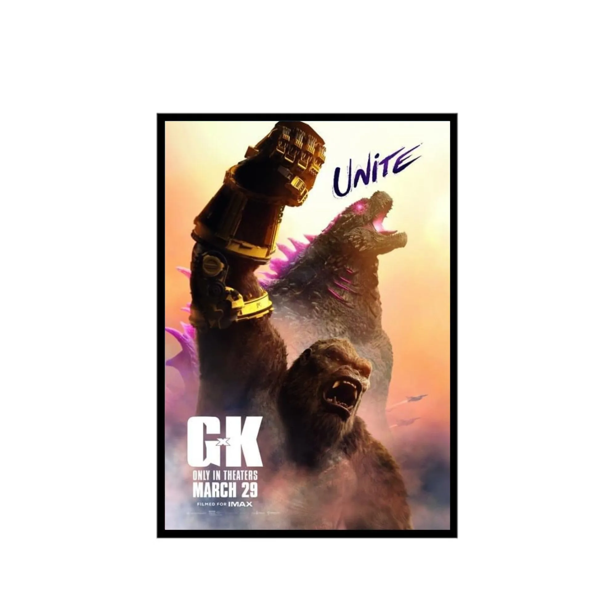 Godzilla vs Kong Movie Poster - Original Double-Sided Print, 36x24 Inches - Ideal for Home Decor and Movie Fans