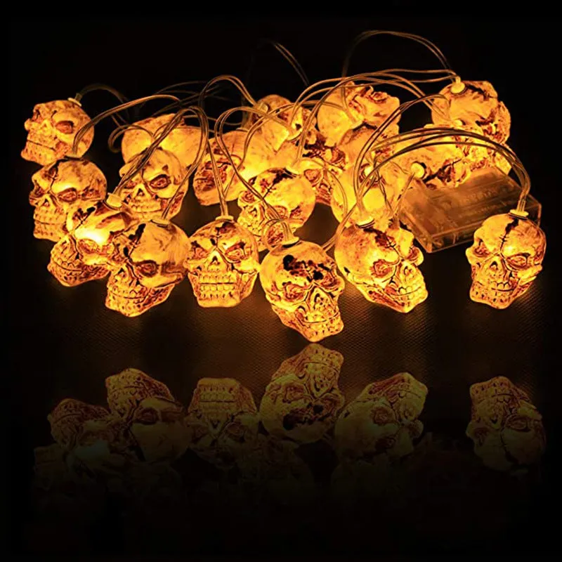 Halloween Skull LED String Lights 59 Inch for Decoration