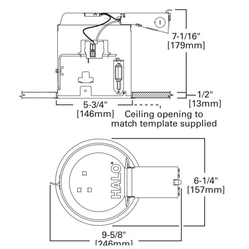 Halo E5RICAT 5" IC Air-Tite Remodel Housing