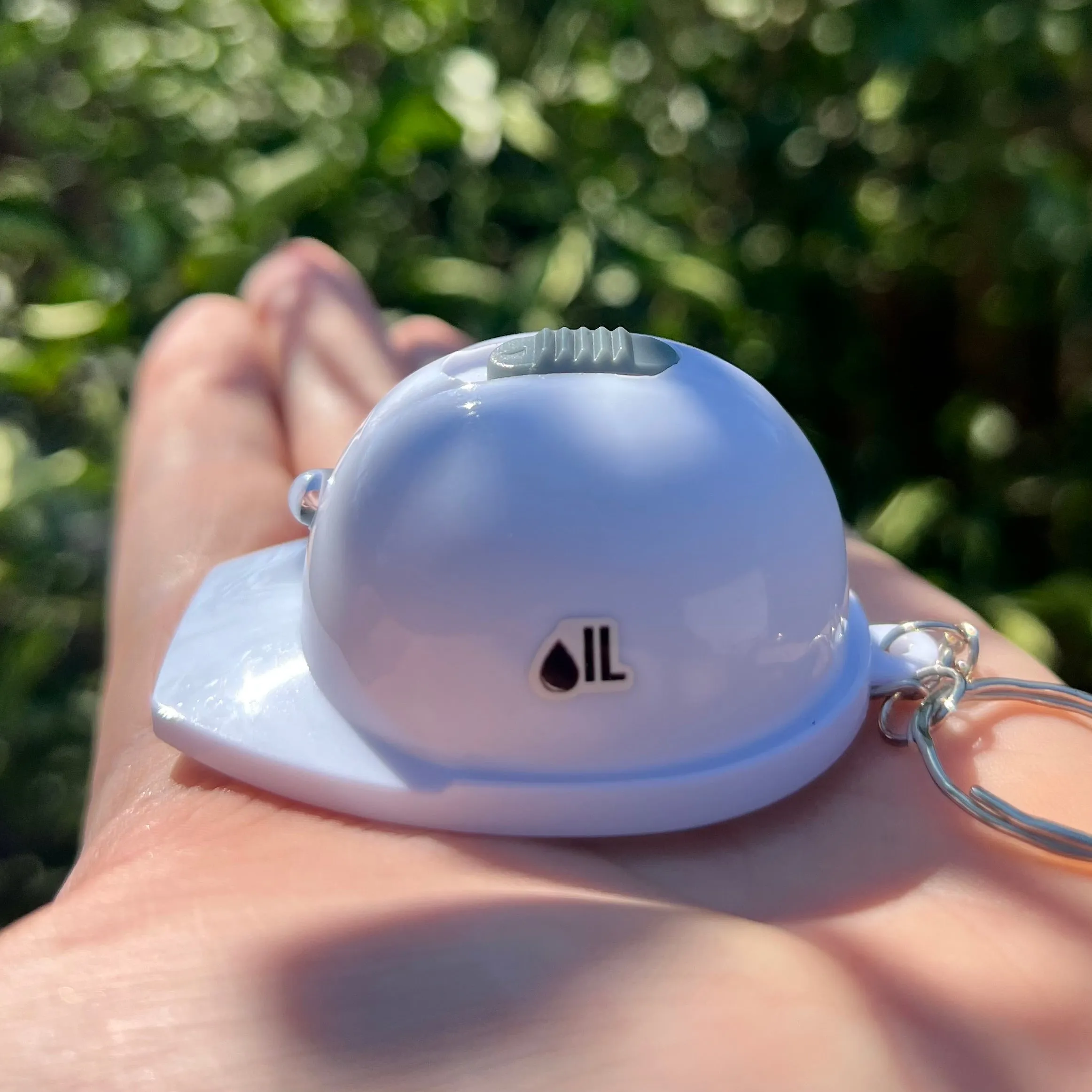 Hard Hat flashlight/ bottle opener/ keychain White. Oilfield