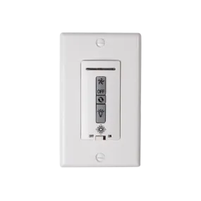 Hardwired remote WALL CONTROL ONLY. Fan reverse, speed, and downlight control.