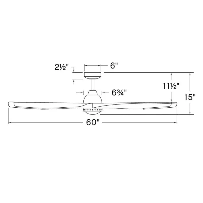 Hinkley 906760F-LDD Aileron 60" Indoor/Outdoor Smart Ceiling Fan with LED Light Kit