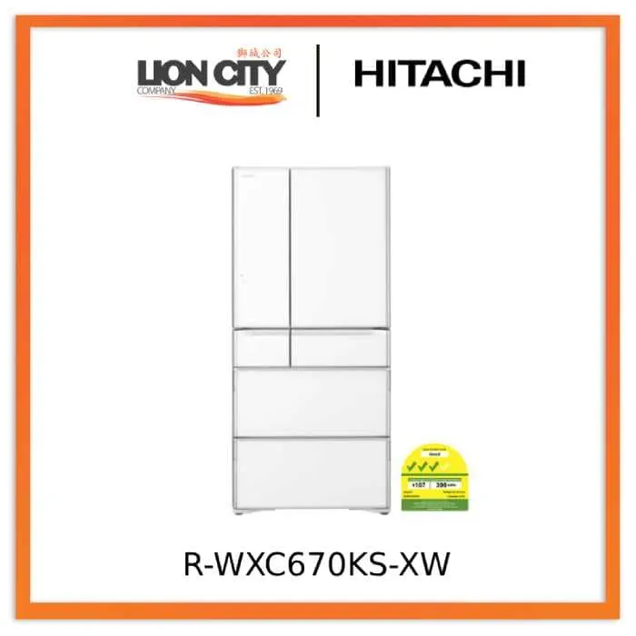 Hitachi RWXC670KS-XK/XW 525L Smart Multi-door Fridge