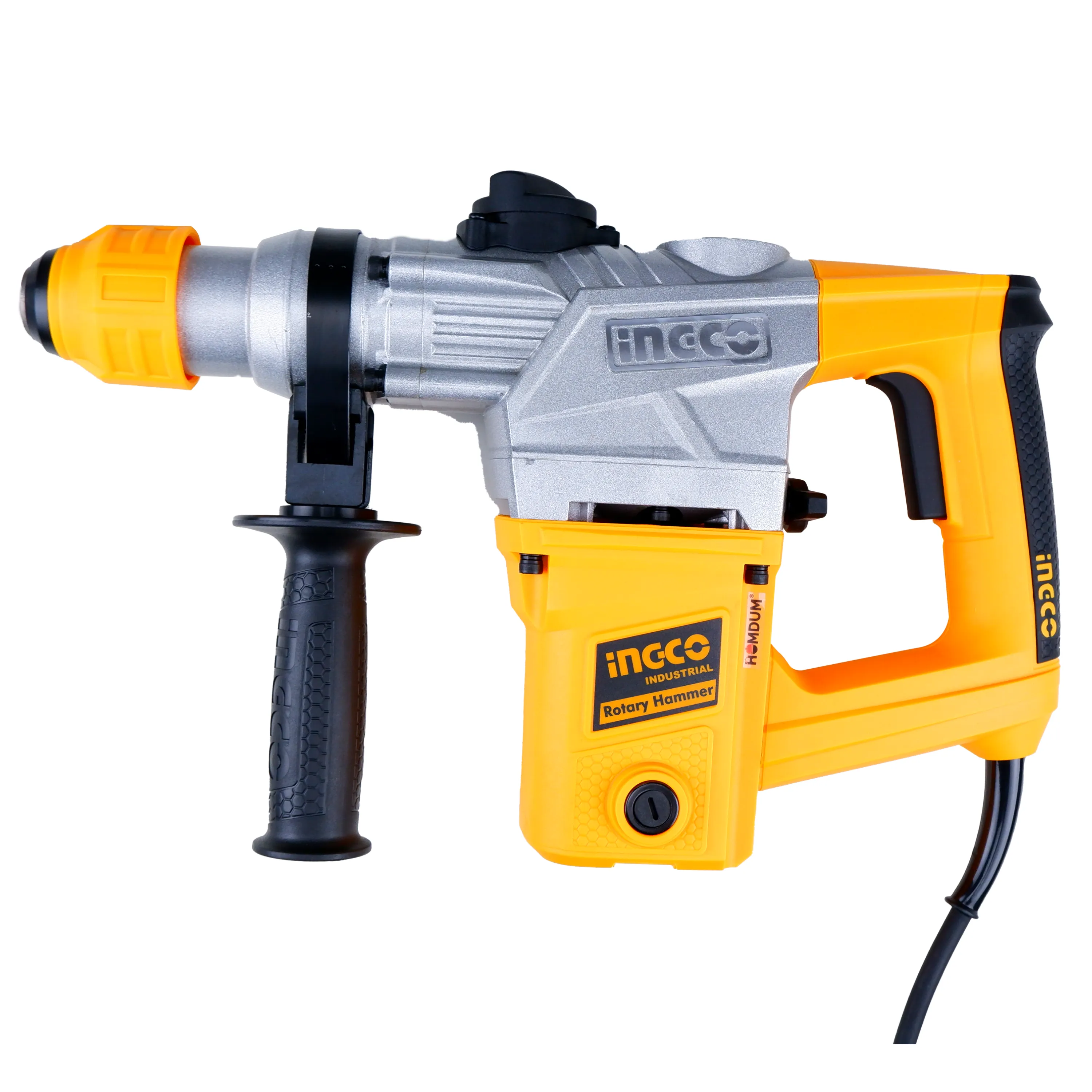 Homdum 1050W INGCO demolition hammer RH10508 cum Industrial Rotary drilling machine With SDS plus 3 drills and 2 chisels, heavy duty 5kg Breaker