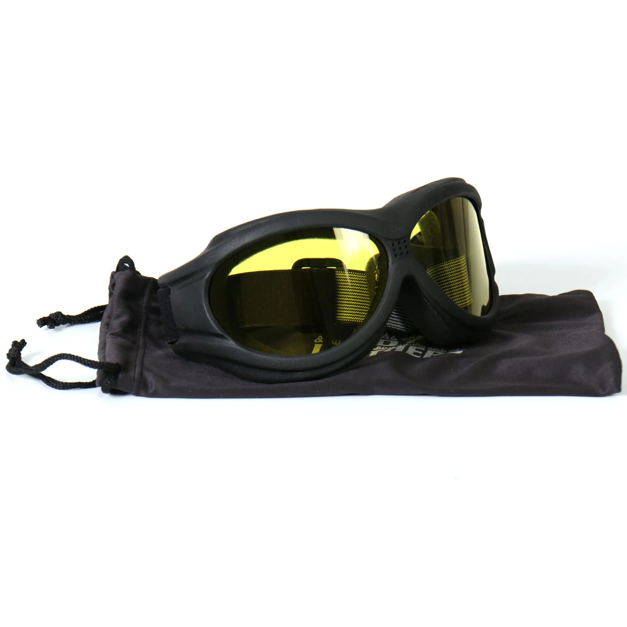 Hot Leathers Big Ben Goggles with Yellow Lenses