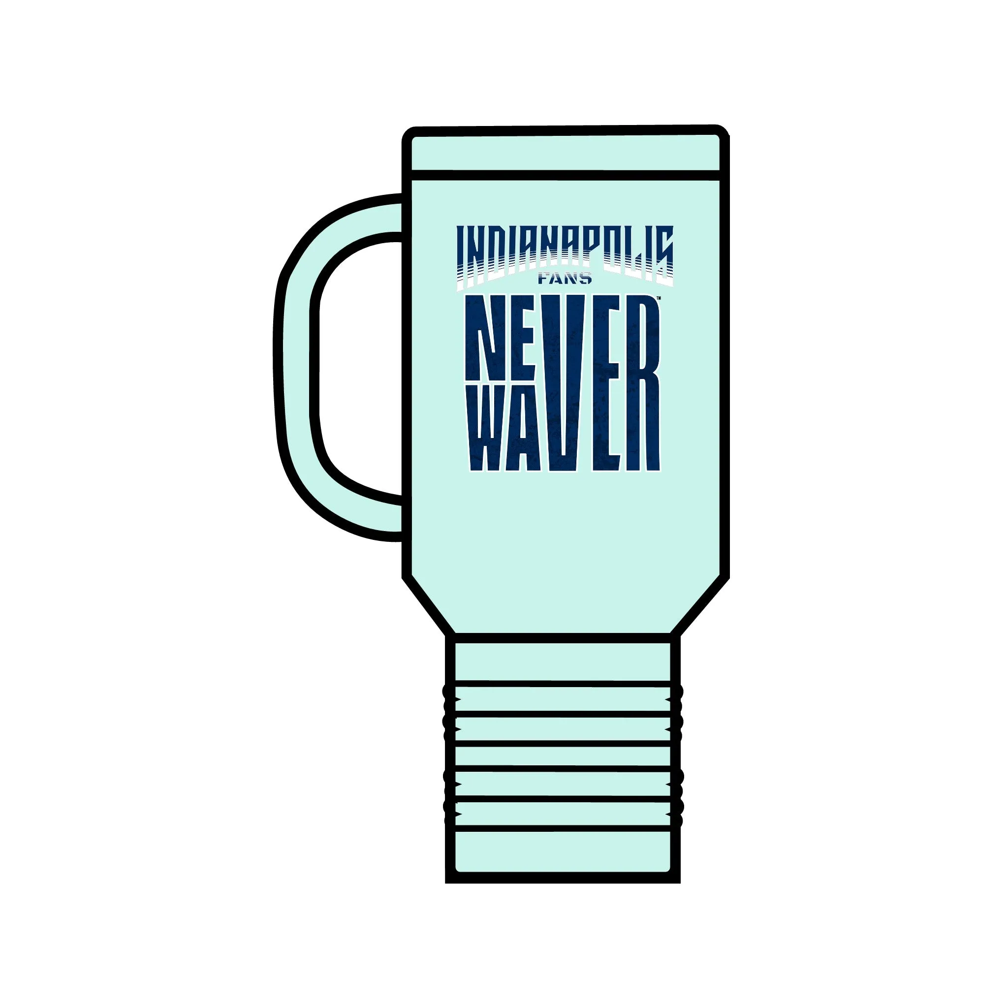 Indianapolis Fans Never Waver Insulated Travel Mug, 40oz