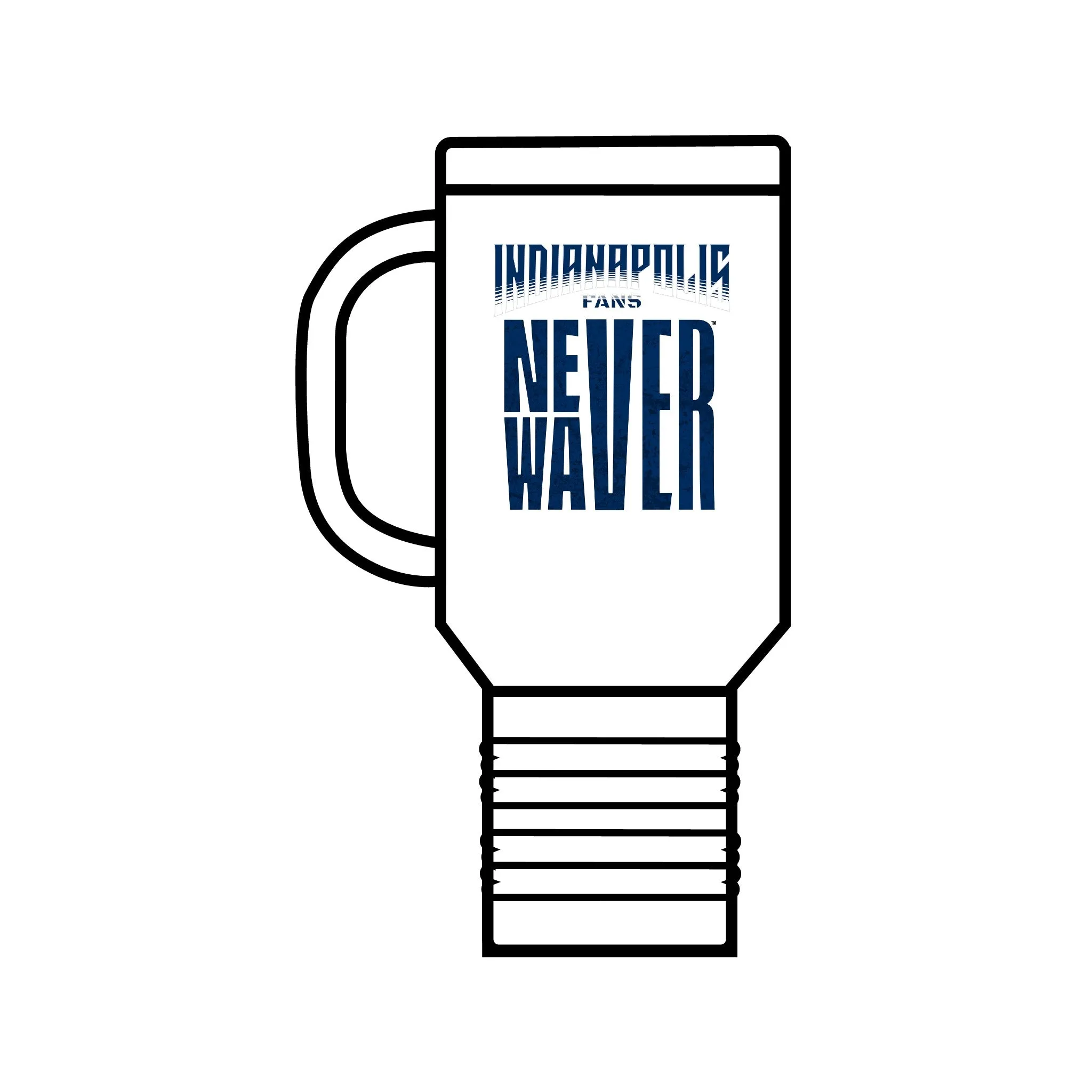 Indianapolis Fans Never Waver Insulated Travel Mug, 40oz