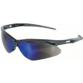 Jackson Nemesis Safety Glasses Black Frame - Blue Mirror Lens