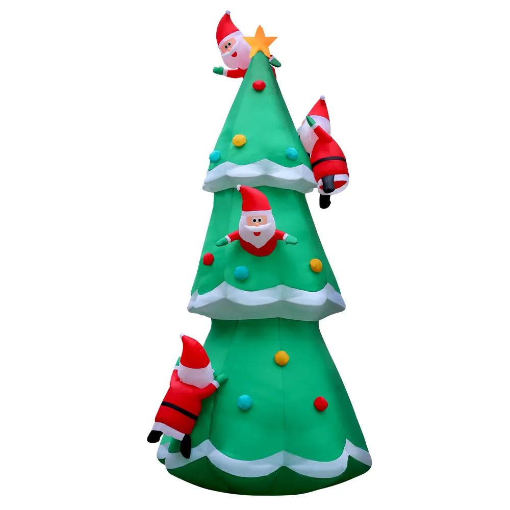 Jingle Jollys 5M Christmas Inflatable Santa on Christmas Tree Xmas Decor LED