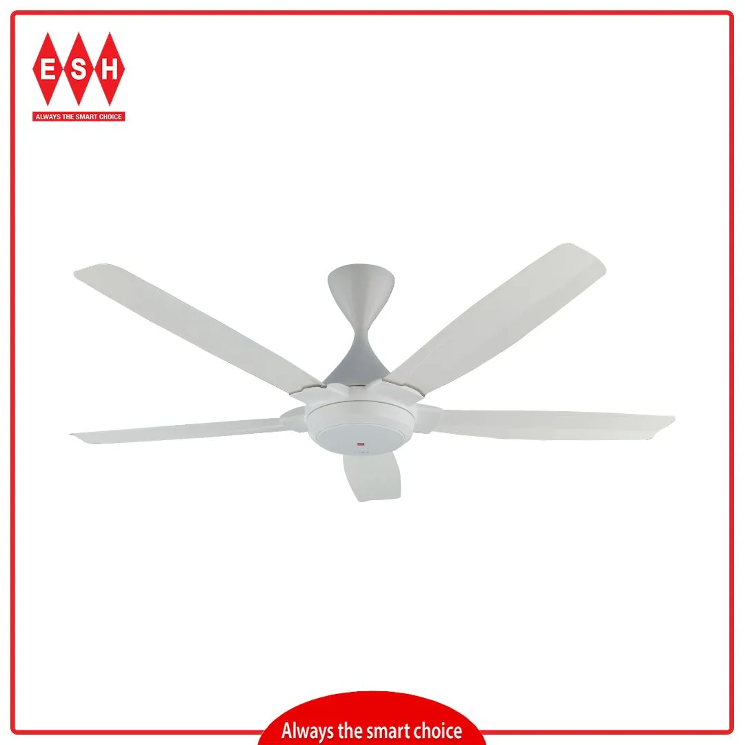 KDK K14QF-WT 140cm/56 Inch Remote Control Type with DC Motor Ceiling Fan (White)