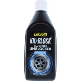 Kilrock Kil-Block Bathroom Plughole & Drain Unblocker 500ml, Bathroom