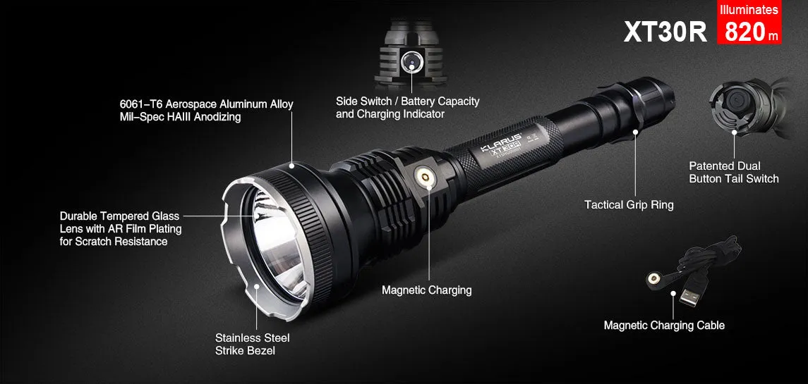 Klarus XT30R 2 x 18650 CREE XHP35 HI D4 1800 Lumen LED Flashlight