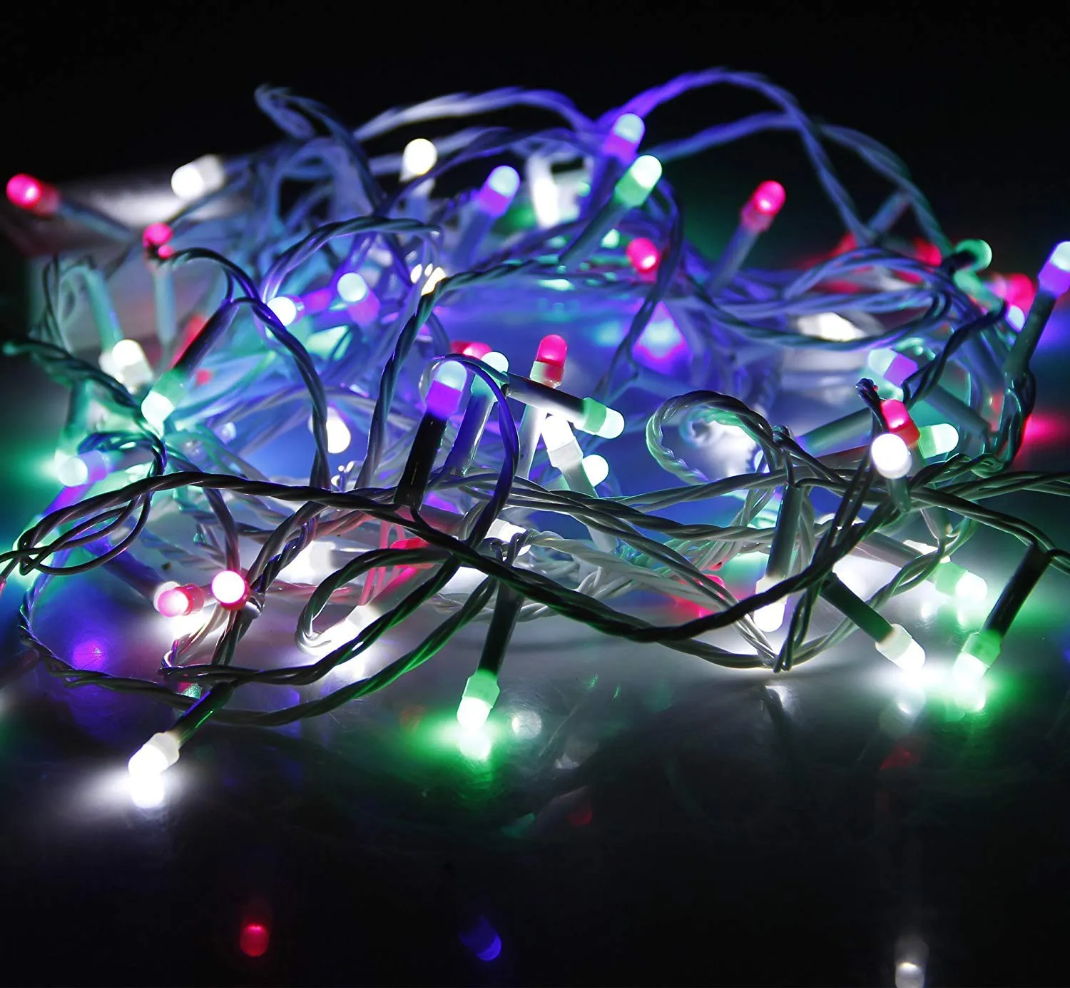 Kuber Industries 2 Piece 8 MM 15 Meter LED's Waterproof Fairy Decorative String Light - Red Green Blue - Decoration Indoor/Outdoor for Party Wedding Diwali -CTKTC23006