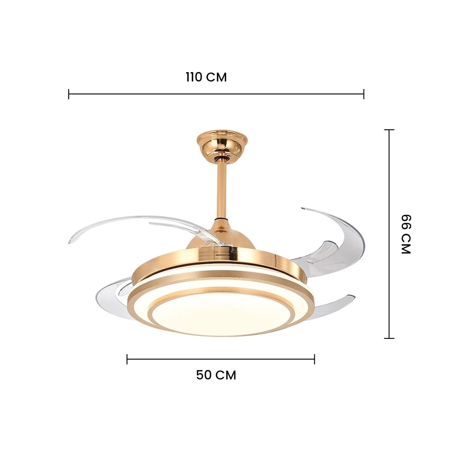 La Tarte Chandelier Ceiling Fan with Remote Control