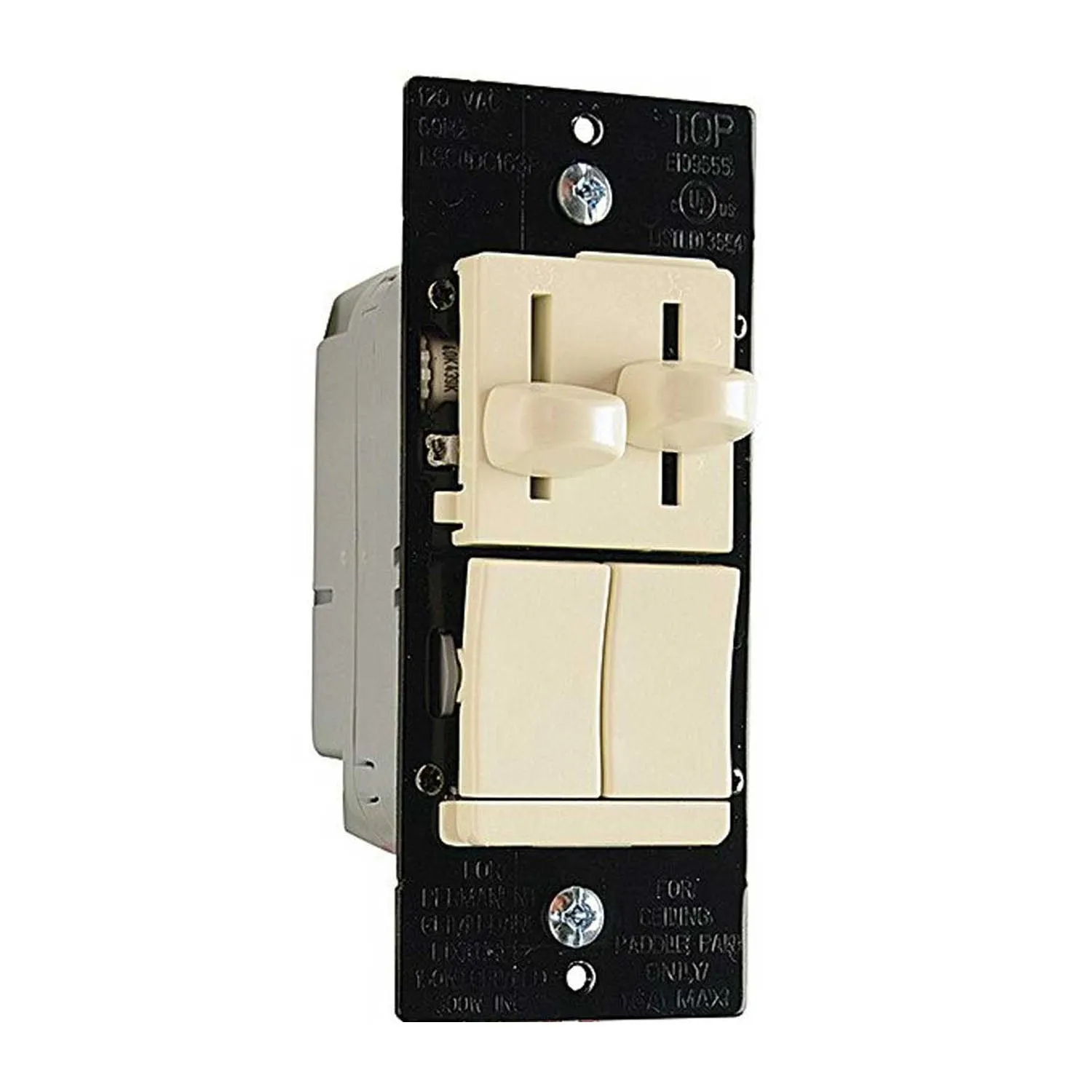 Legrand LSCLDC163P Dual Slide LED Dimmer and 3-Speed Fan Control