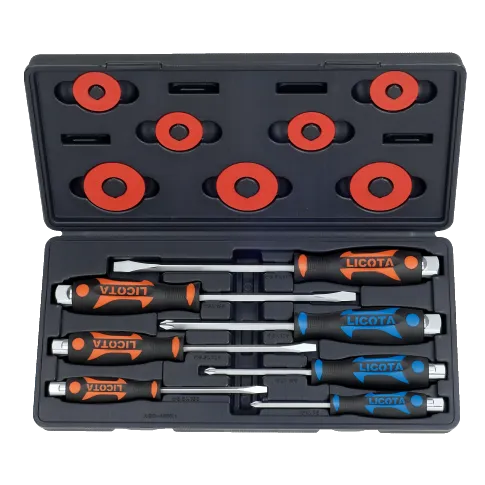 LICOTA MADE IN TAIWAN 7PCS GO THROUGH SCREWDRIVER SET BLOW CASE