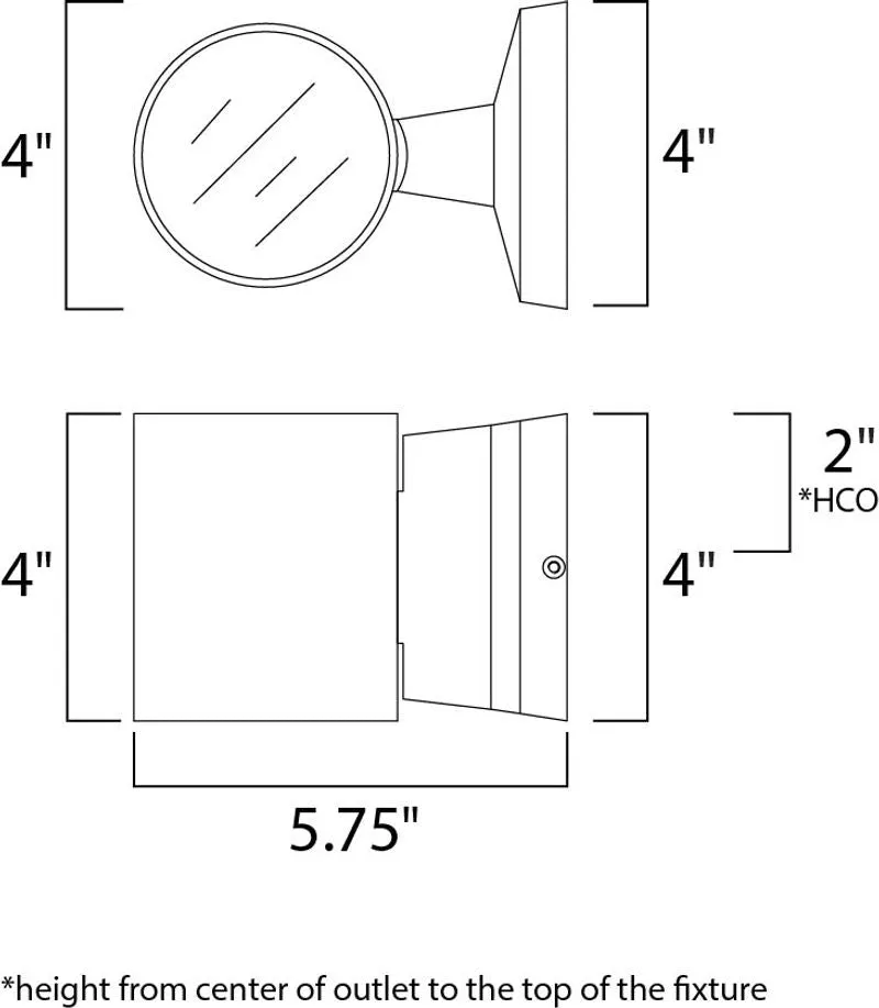 Lightray 9.5" Round Outdoor Wall Sconce