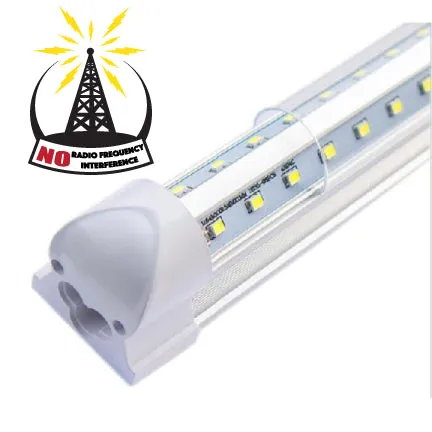 Linkable LED T8 4ft 36w 5,472 Lumen CLEAR LENS (NO RF) V-Series w/Mounting Hardware