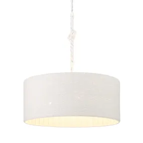 Lodelle 28" 4 Lights Pendant Light White Finish