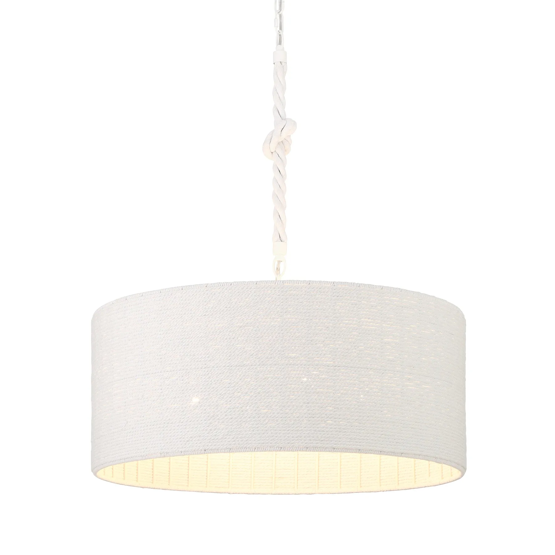 Lodelle 28" 4 Lights Pendant Light White Finish