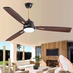 Lux Waterproof Modern Patio Hanging Ceiling Fan with Light