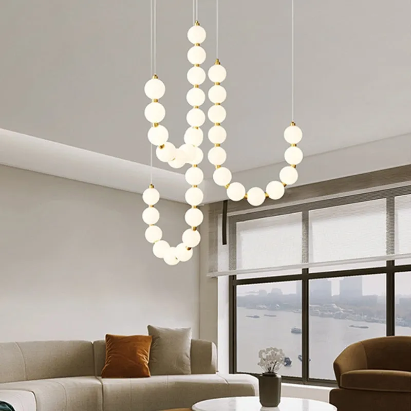 MAK Modern White Ball LED Pendant Lights Copper Hanging Lamps