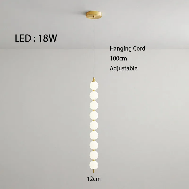 MAK Modern White Ball LED Pendant Lights Copper Hanging Lamps