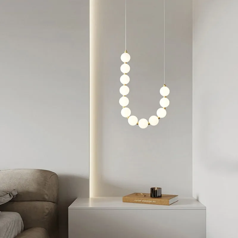 MAK Modern White Ball LED Pendant Lights Copper Hanging Lamps