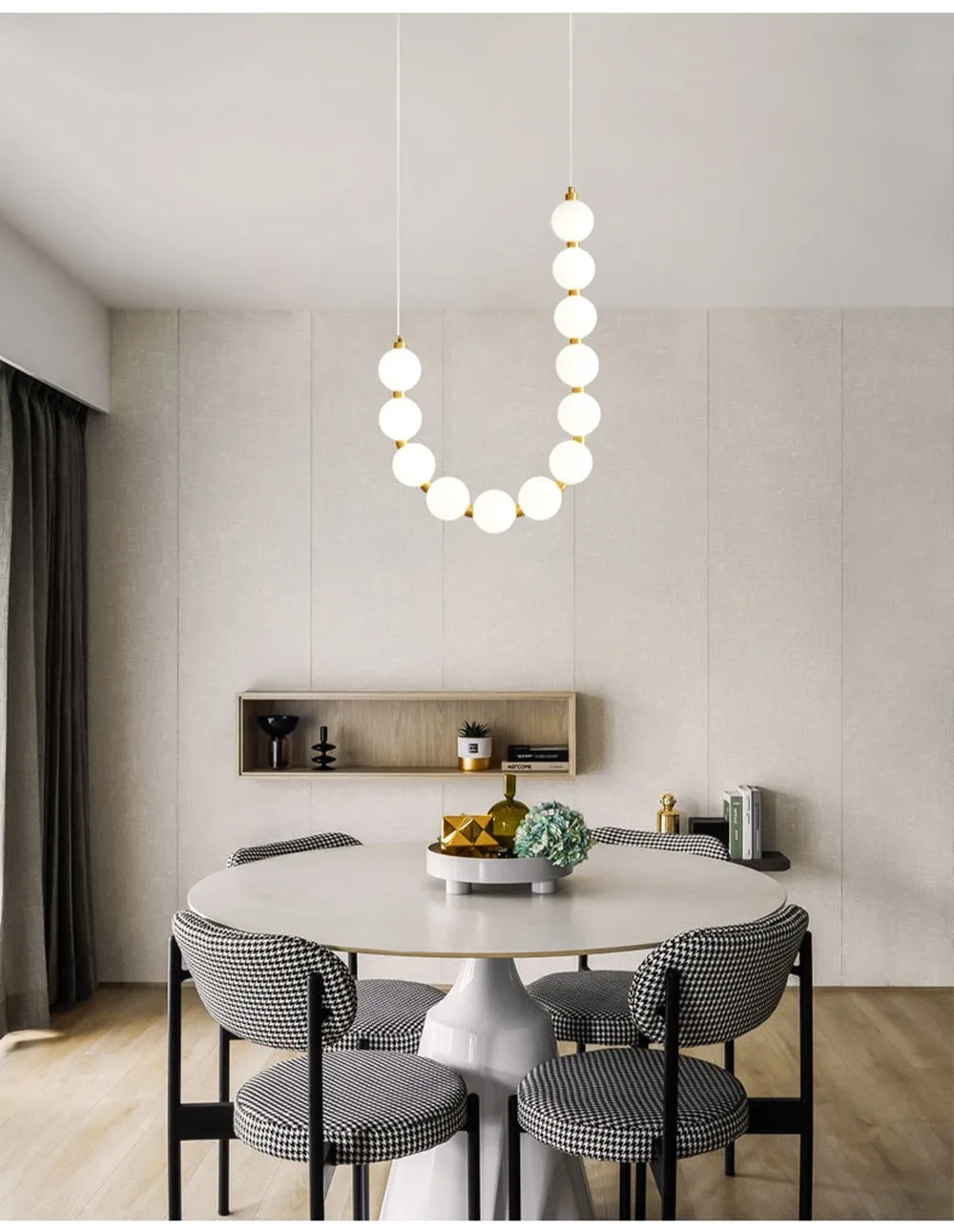 MAK Modern White Ball LED Pendant Lights Copper Hanging Lamps